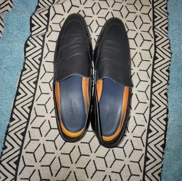 COLE HAAN GRAND OS BLACK LEATHER LOAFERS, SZ 11.5 - Picture 9 of 14